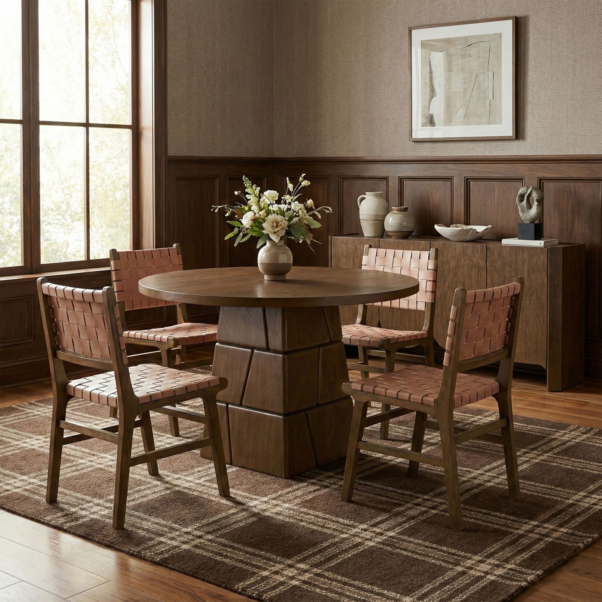 Entwine - Vegan Leather Upholstered Dining Chair - Painted Brown - Urban Living Furniture (Los Angeles, CA)