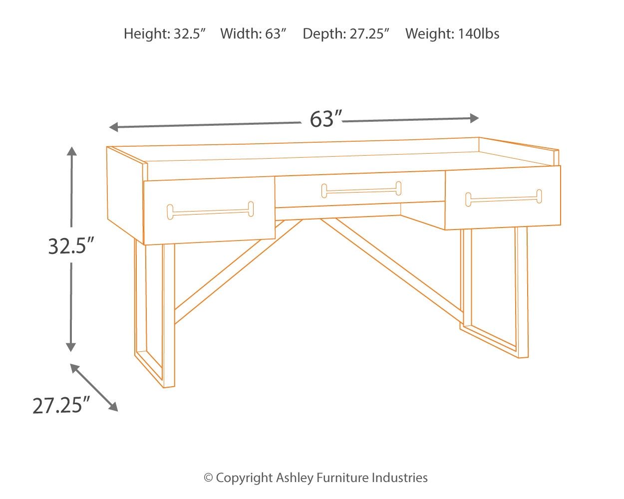 Starmore - Brown - Home Office Desk - Urban Living Furniture (Los Angeles, CA)