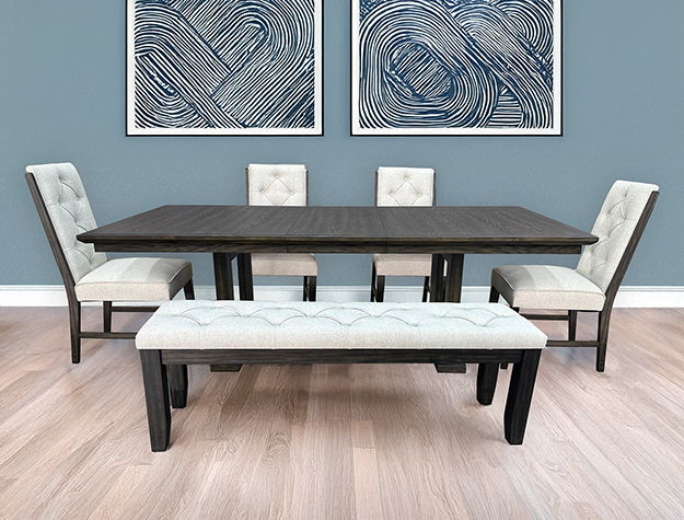 Herbert - Bench - Espresso / Beige - Urban Living Furniture (Los Angeles, CA)