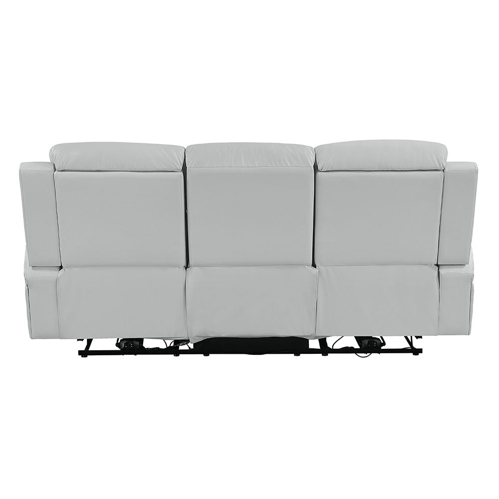 Elonzo - Power Motion Sofa With LED, Power Headrest & Speaker - Light Gray - Urban Living Furniture (Los Angeles, CA)