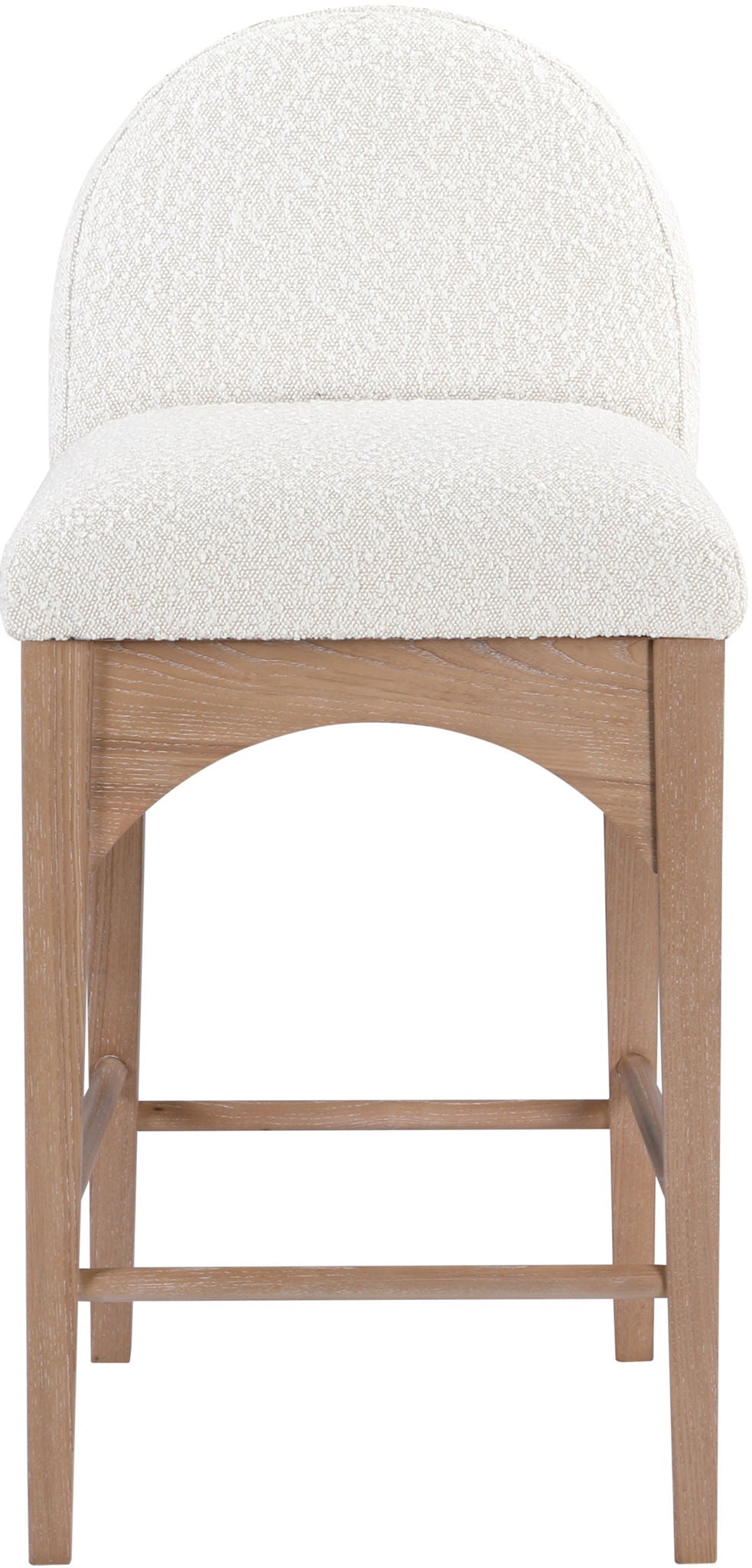 Waldorf - Boucle Stool With Natural Legs - Urban Living Furniture (Los Angeles, CA)