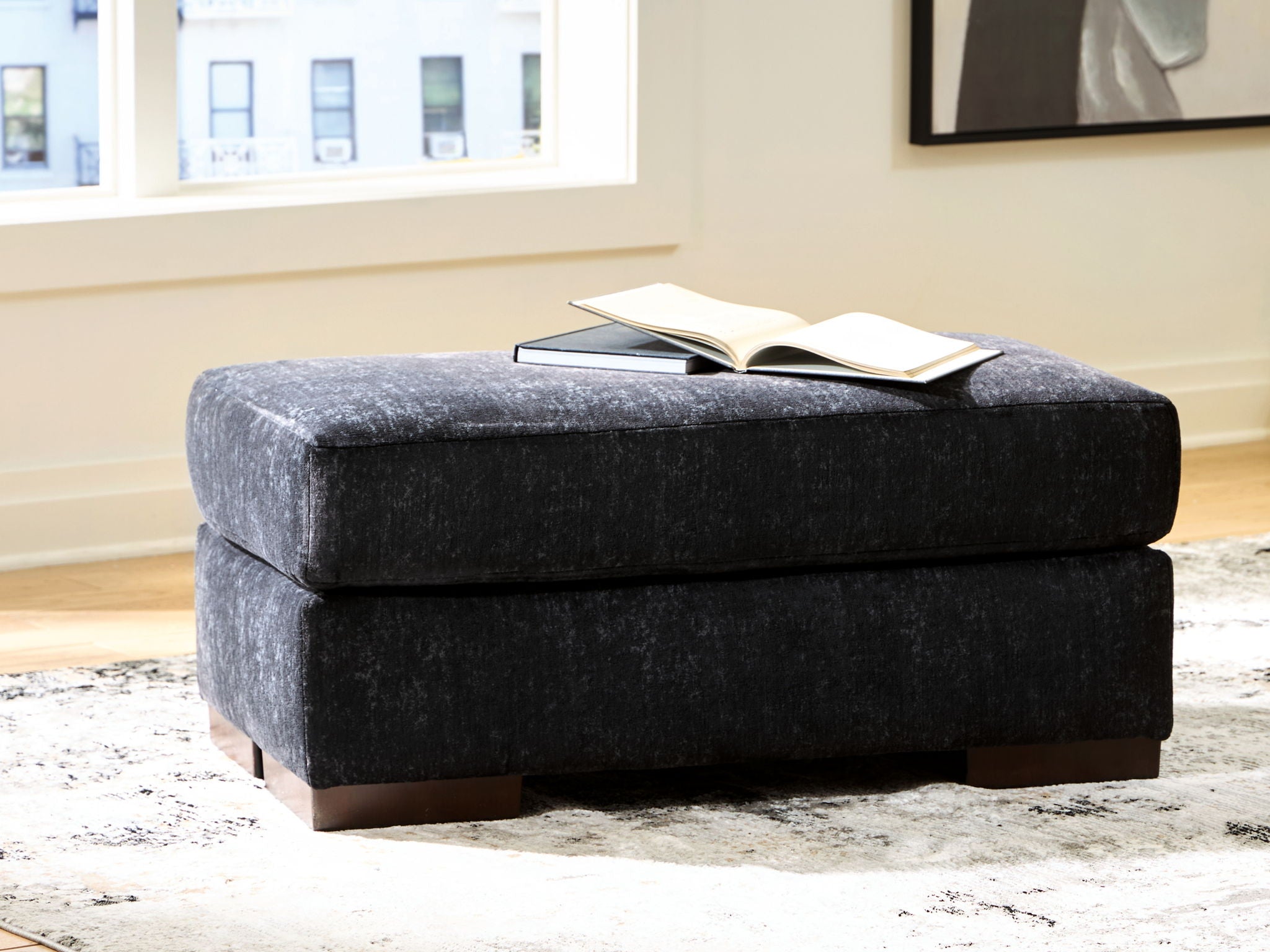 Whitmore Manor - Ottoman - Black Pearl - Urban Living Furniture (Los Angeles, CA)