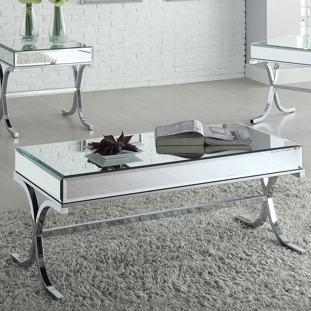 Yuri - Coffee Table - Mirrored & Chrome - Urban Living Furniture (Los Angeles, CA)