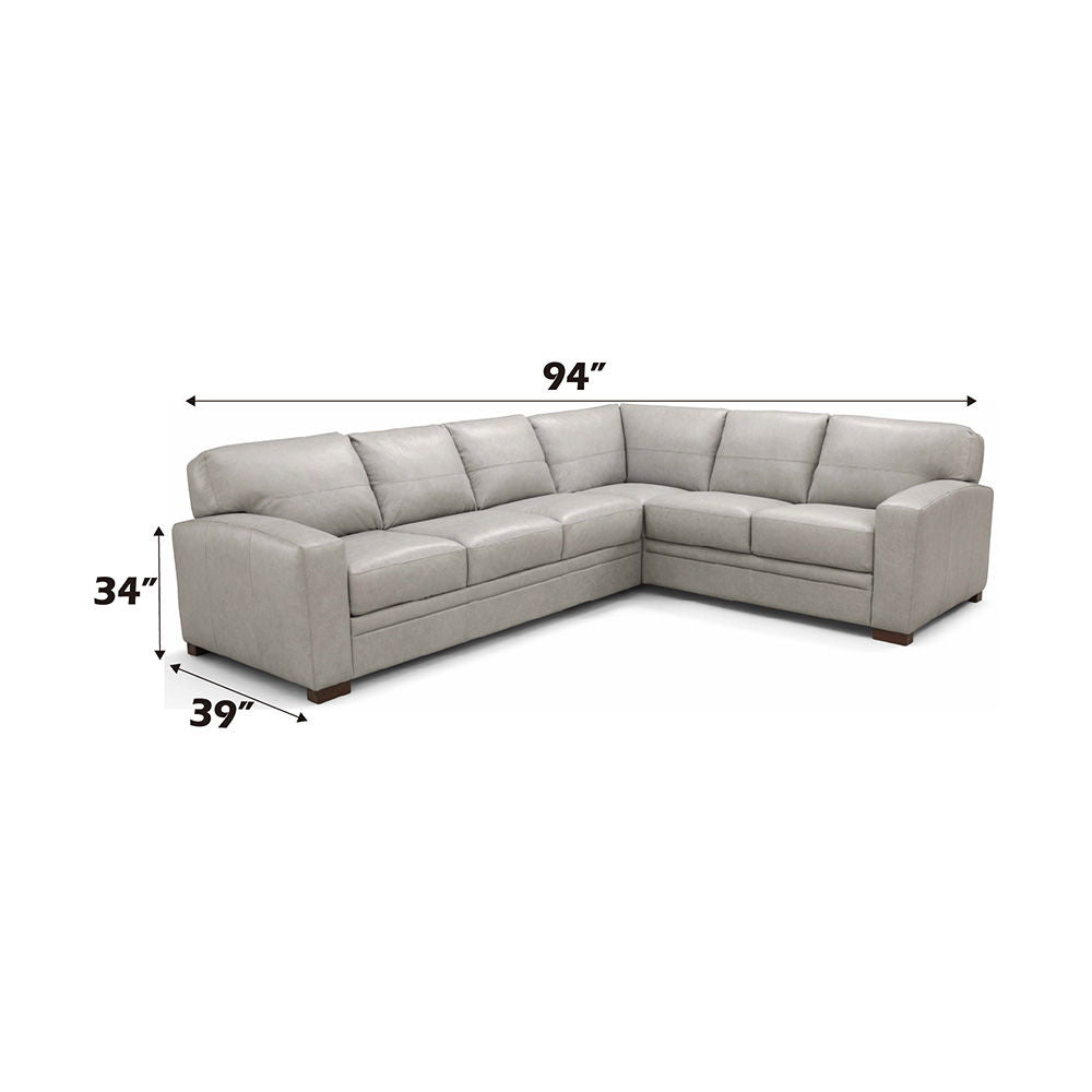 Goma - Sectional Sofa With Sleeper - Light Gray Top Grain Leather - Urban Living Furniture (Los Angeles, CA)