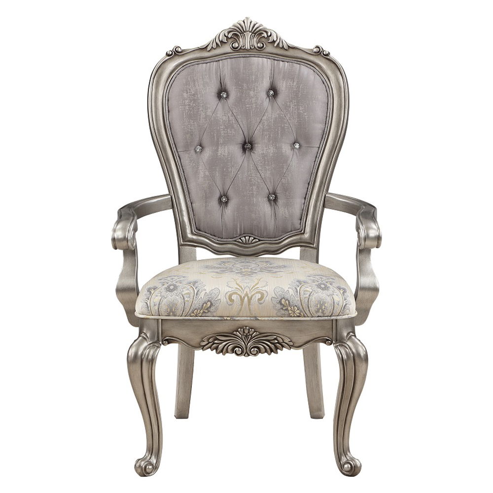 Ariadne - Arm Chair (Set of 2) - Velvet & Antique Platinum - Urban Living Furniture (Los Angeles, CA)