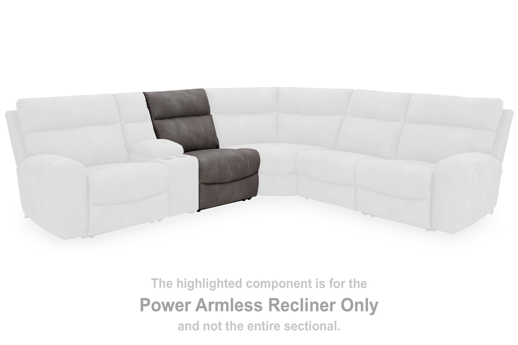Next-gen Durapella - Slate - Power Armless Recliner With Adj Headrest - Urban Living Furniture (Los Angeles, CA)