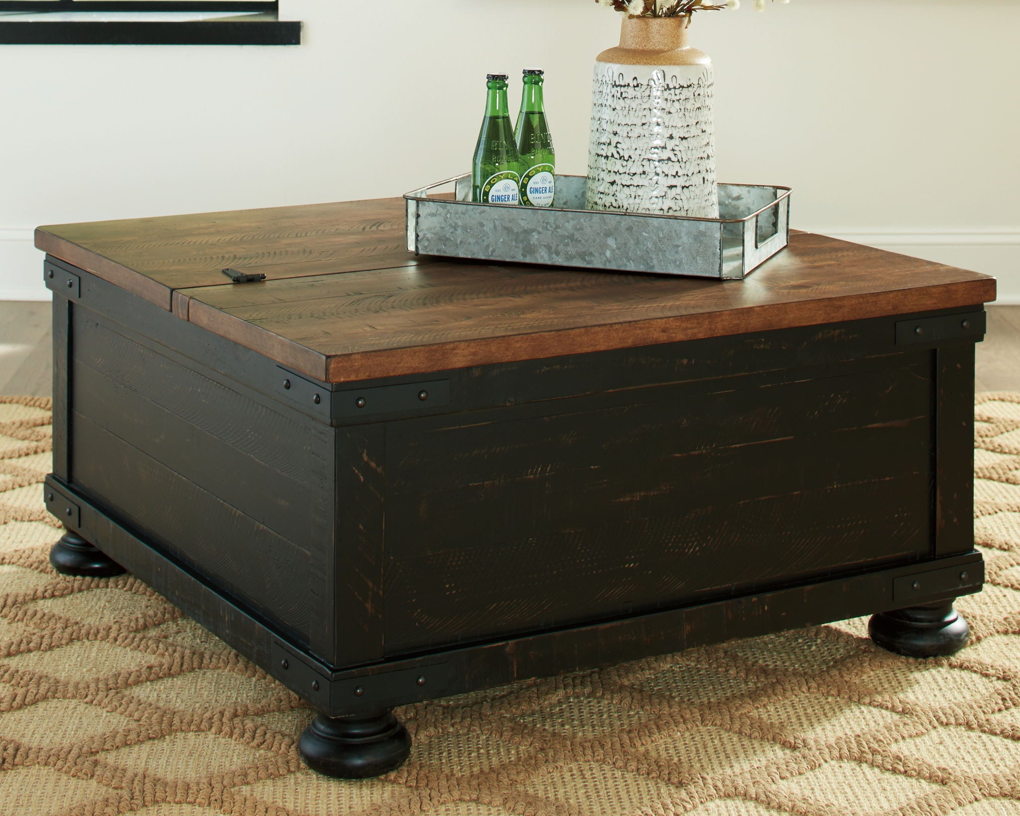 Valebeck - Lift Top Cocktail Table - Black / Brown - Urban Living Furniture (Los Angeles, CA)