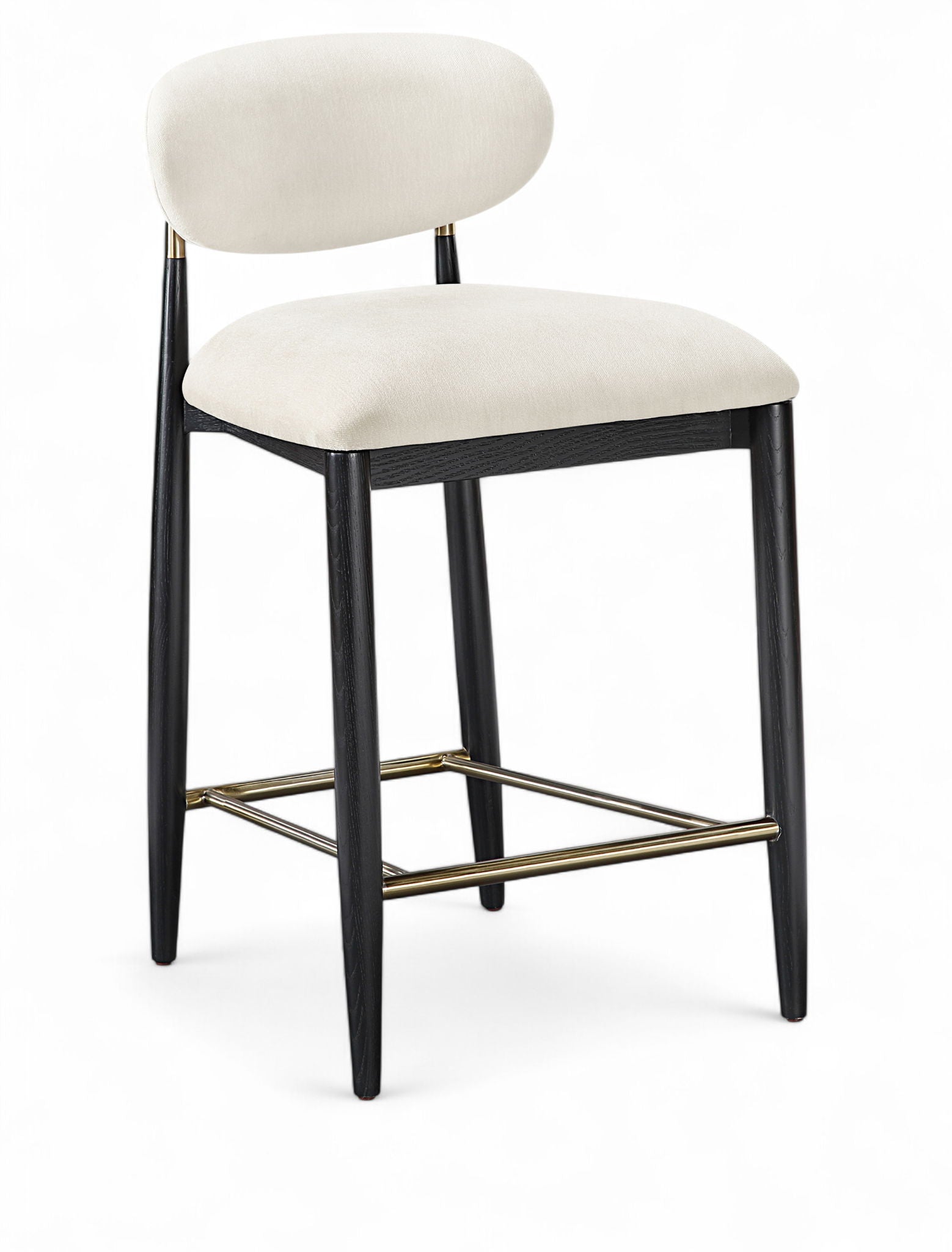 Riccio - Fabric Stool - Black Frame - Urban Living Furniture (Los Angeles, CA)