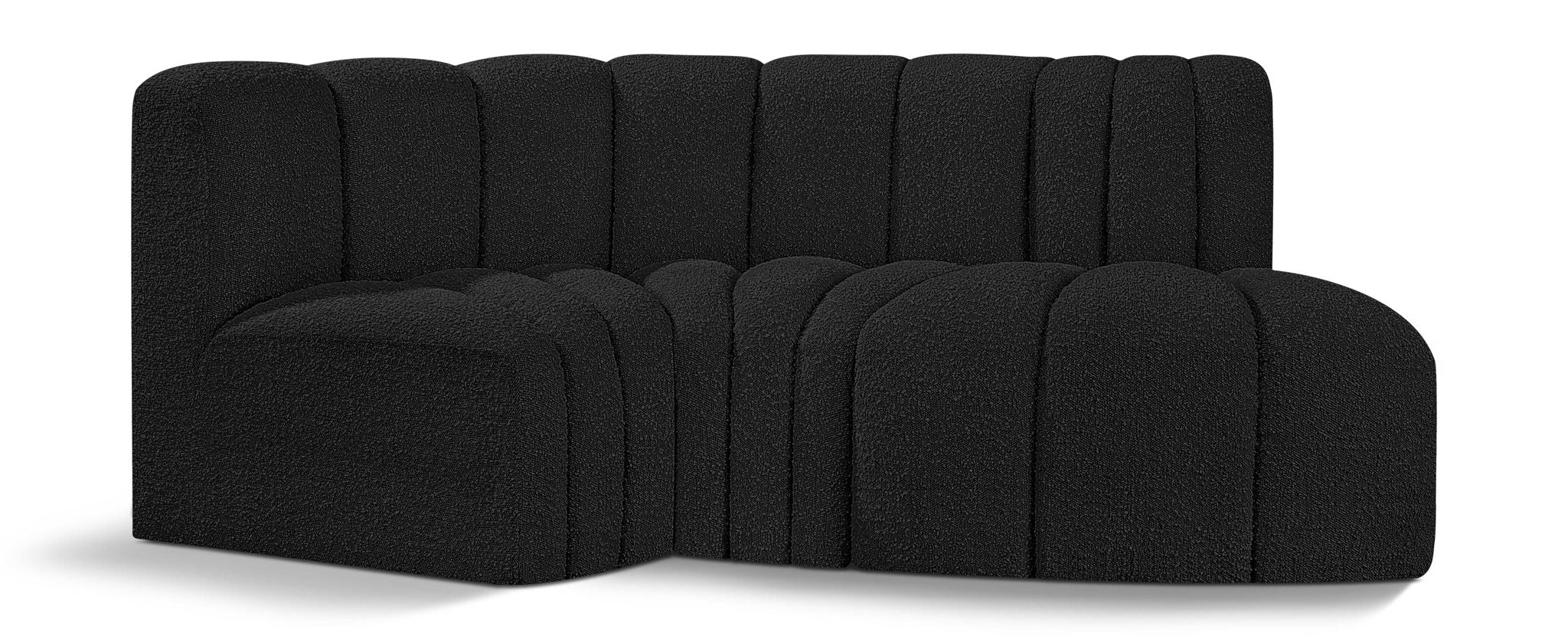 Arc - Boucle Fabric 3 Piece Modular L-Shaped Sofa - Urban Living Furniture (Los Angeles, CA)