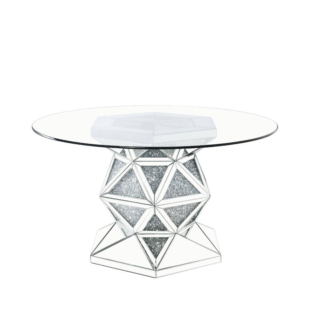 Noralie - 52" Round Dining Table - Mirrored & Faux Diamonds - Urban Living Furniture (Los Angeles, CA)