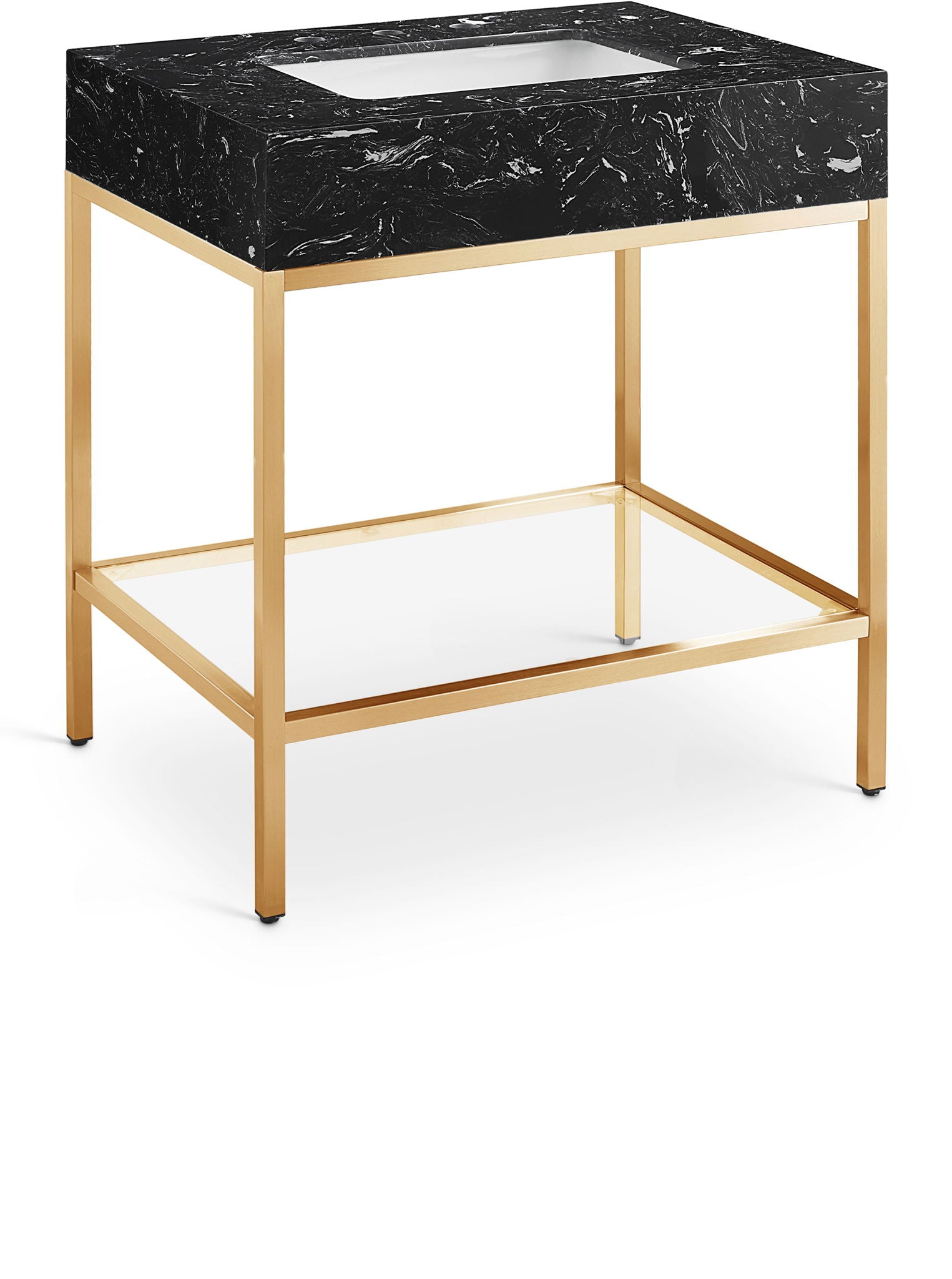 Marmo - Engineered Marble Bathroom Vanity With Gold Base - Urban Living Furniture (Los Angeles, CA)