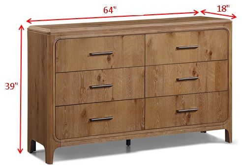 Westcott - Dresser And Mirror - Cerused Natural - Urban Living Furniture (Los Angeles, CA)