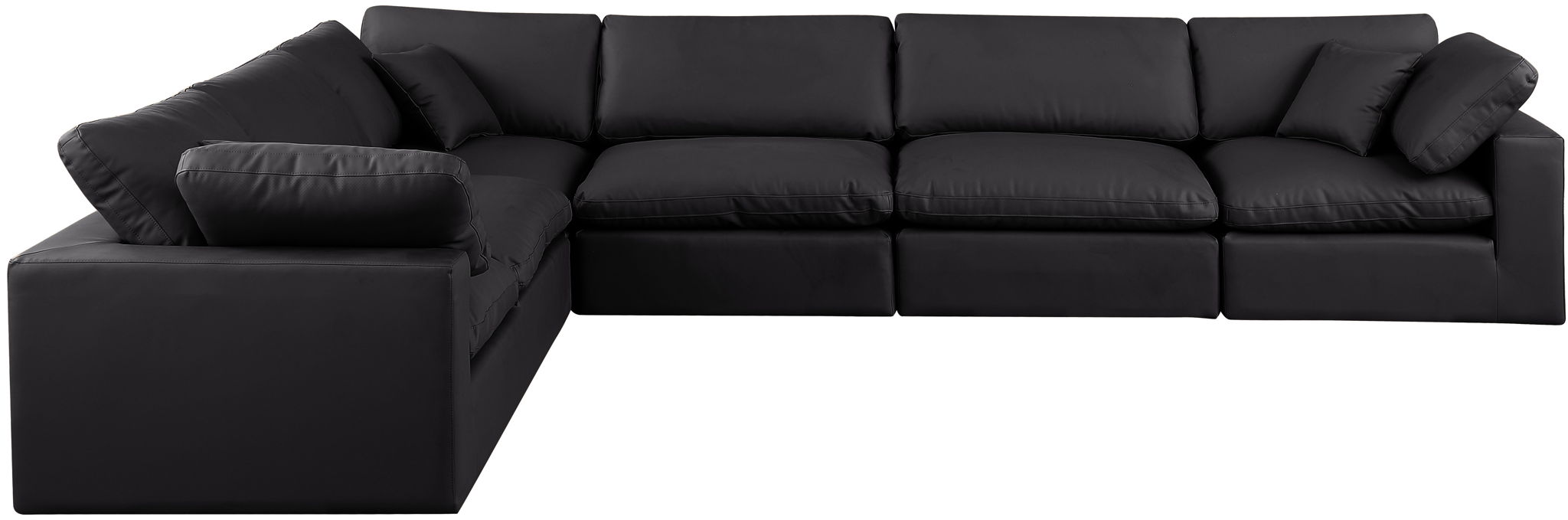 Comfy - 6 Piece Faux Leather Modular Corner Sectional - Urban Living Furniture (Los Angeles, CA)