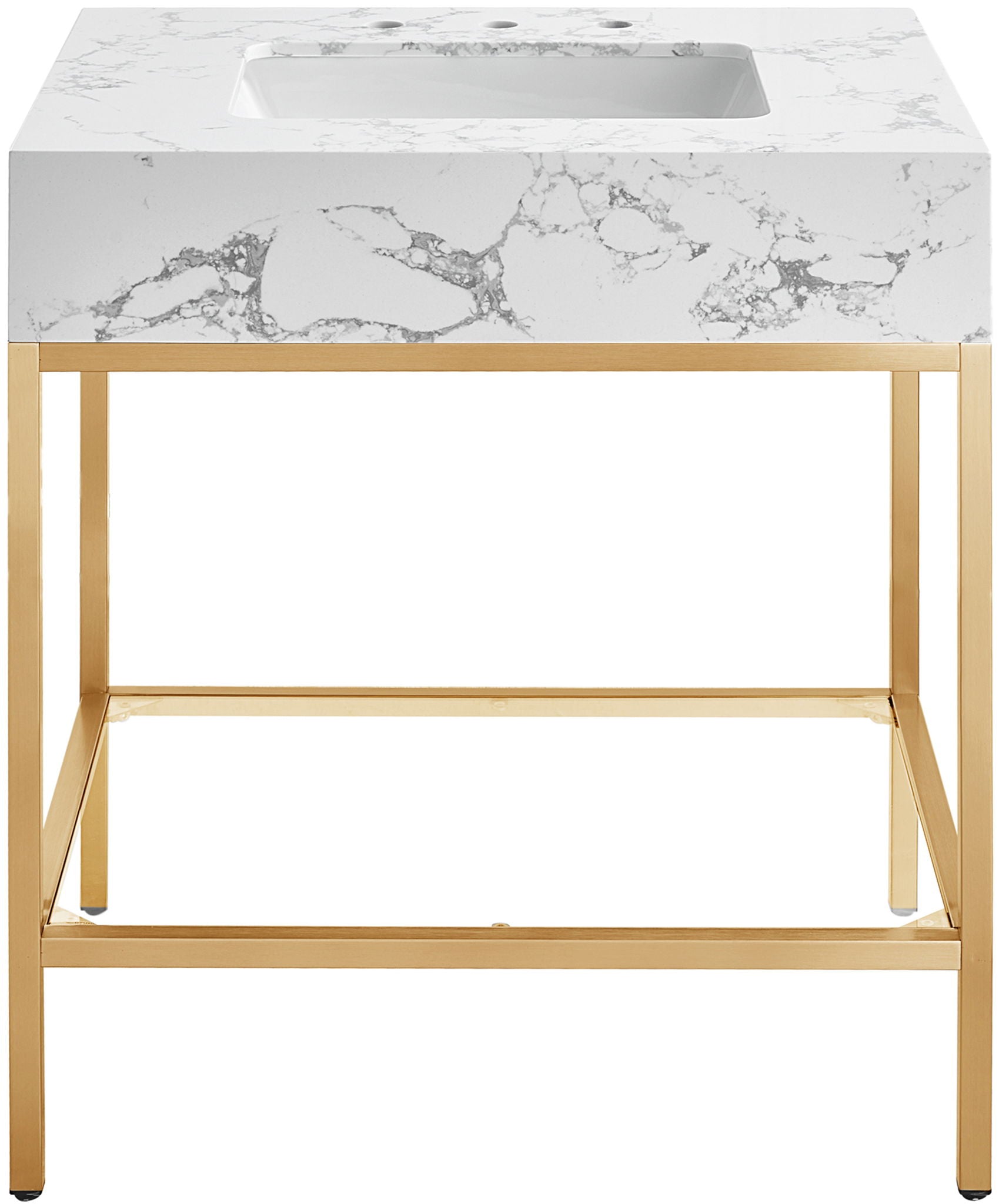 Marmo - Engineered Marble Bathroom Vanity With Gold Base - Urban Living Furniture (Los Angeles, CA)