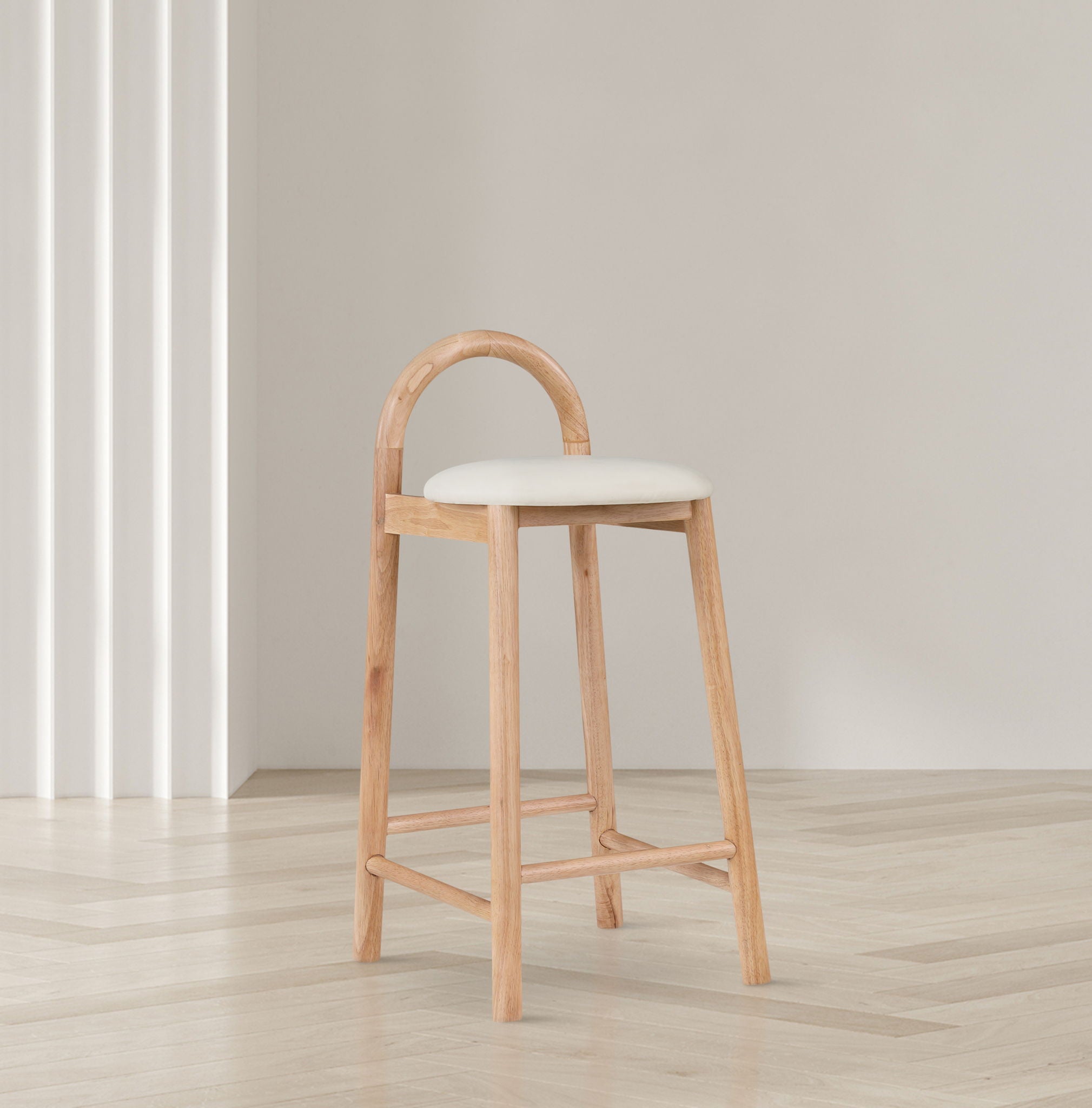 Calvin - Faux Leather Stool - Light Brown Legs - Urban Living Furniture (Los Angeles, CA)