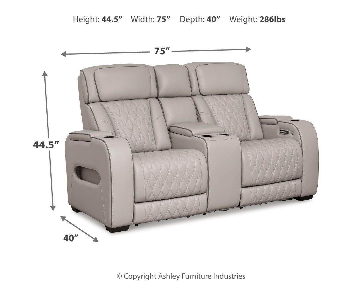 Boyington - Power Reclining Loveseat With Console/Adj Hdrst - Urban Living Furniture (Los Angeles, CA)