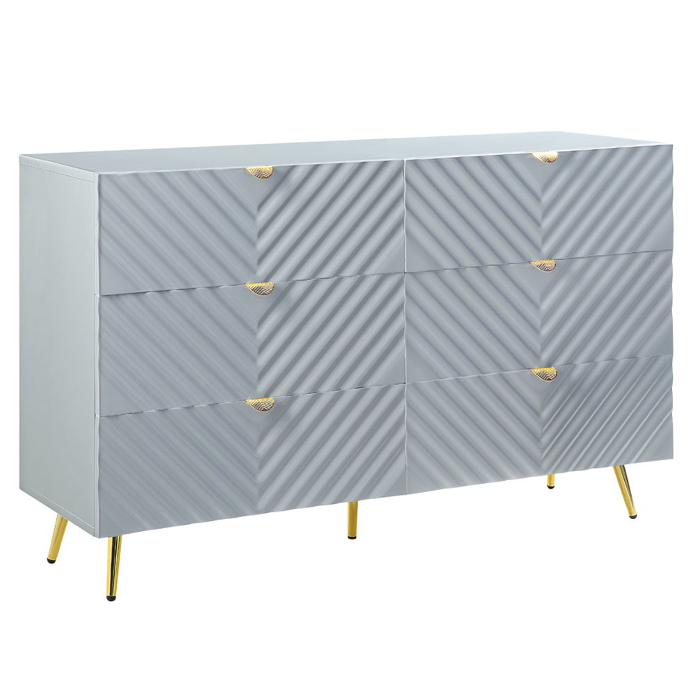 Gaines - Dresser - Gray High Gloss - Urban Living Furniture (Los Angeles, CA)