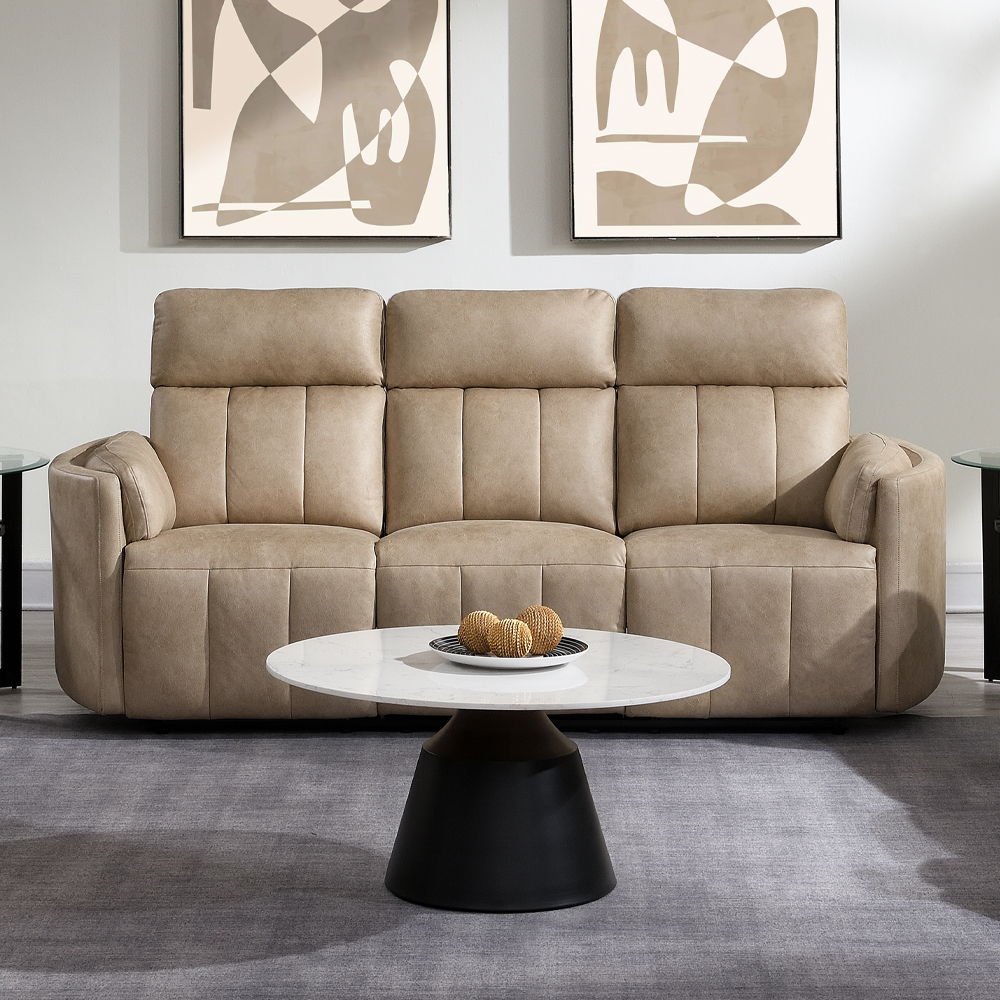 Elison - Motion Sofa - Dark Beige Polish Microfiber - Urban Living Furniture (Los Angeles, CA)