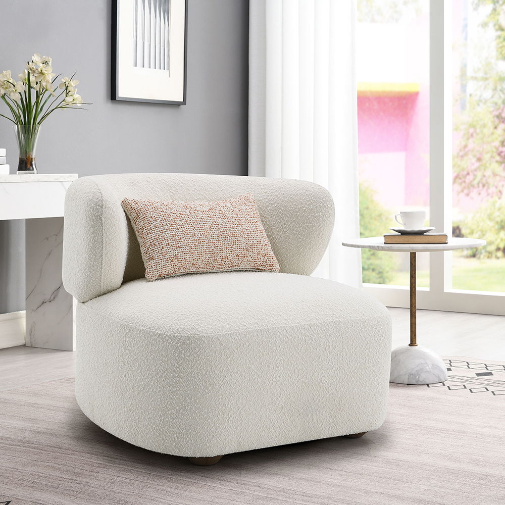 Darius - Accent Chair With Pillow - Beige Boucle - Urban Living Furniture (Los Angeles, CA)