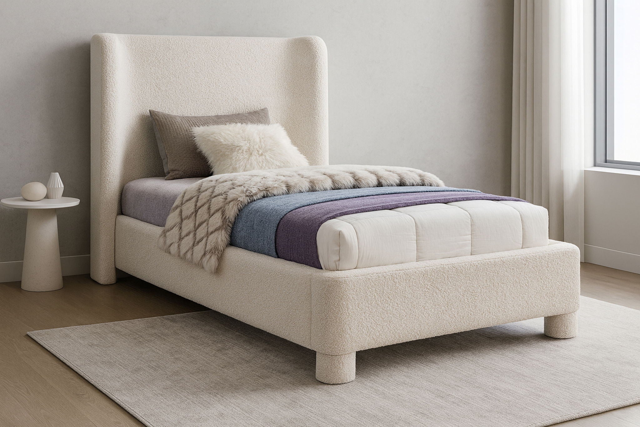 Penny - Boucle Fabric Bed - Urban Living Furniture (Los Angeles, CA)