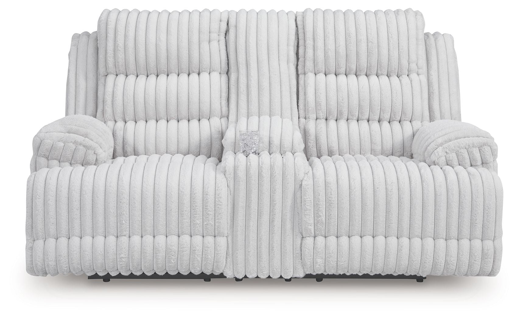 Rhines Falls - Alloy - Double Reclining Power Loveseat With Console - Urban Living Furniture (Los Angeles, CA)