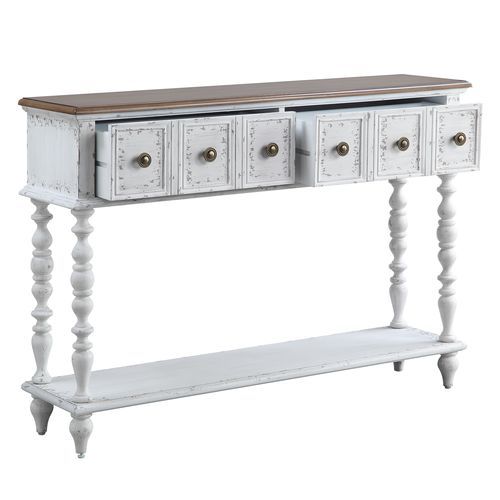 Bence - Console Table - Dark Charcoal & Antique White - Urban Living Furniture (Los Angeles, CA)