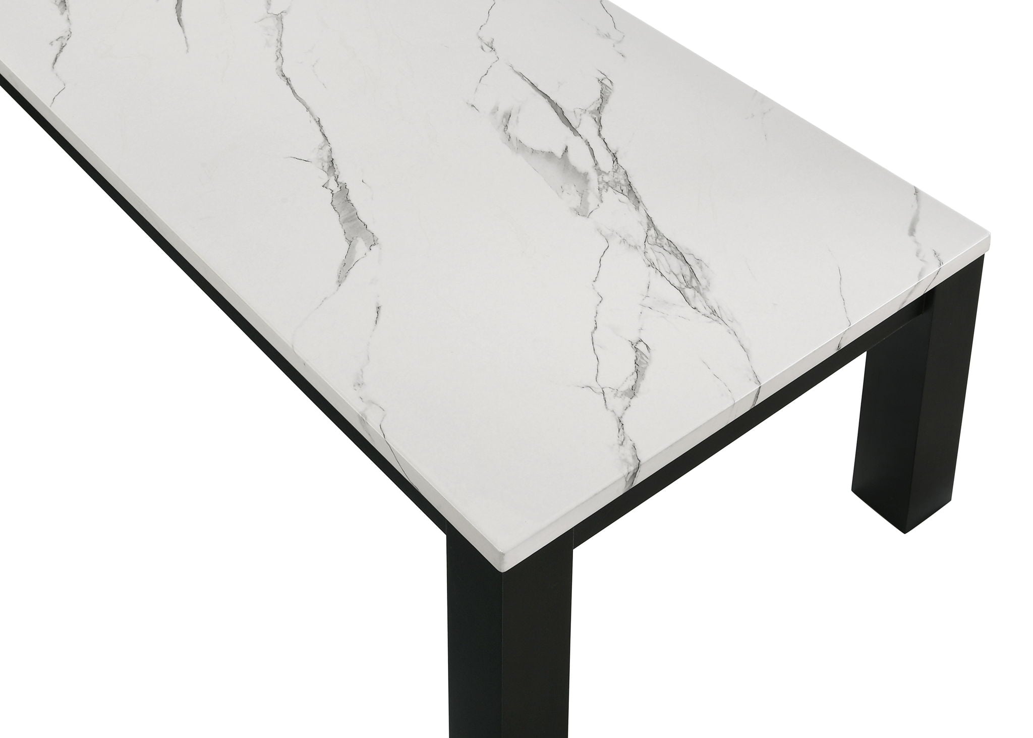 Ivy - 3 Piece Faux Marble White Cocktail Set - White / Black - Urban Living Furniture (Los Angeles, CA)