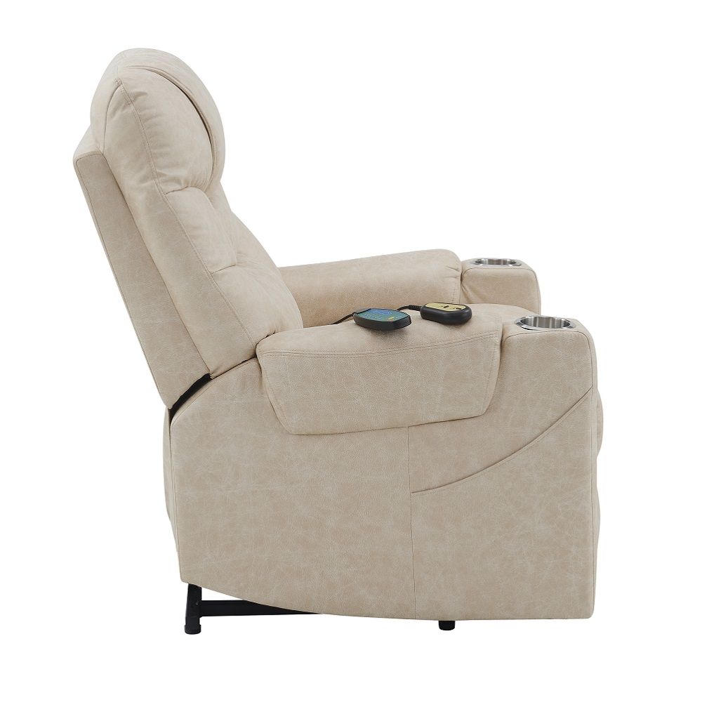 Nairi - Power Recliner With Lift & Heating & Massage - Light Gray - Urban Living Furniture (Los Angeles, CA)