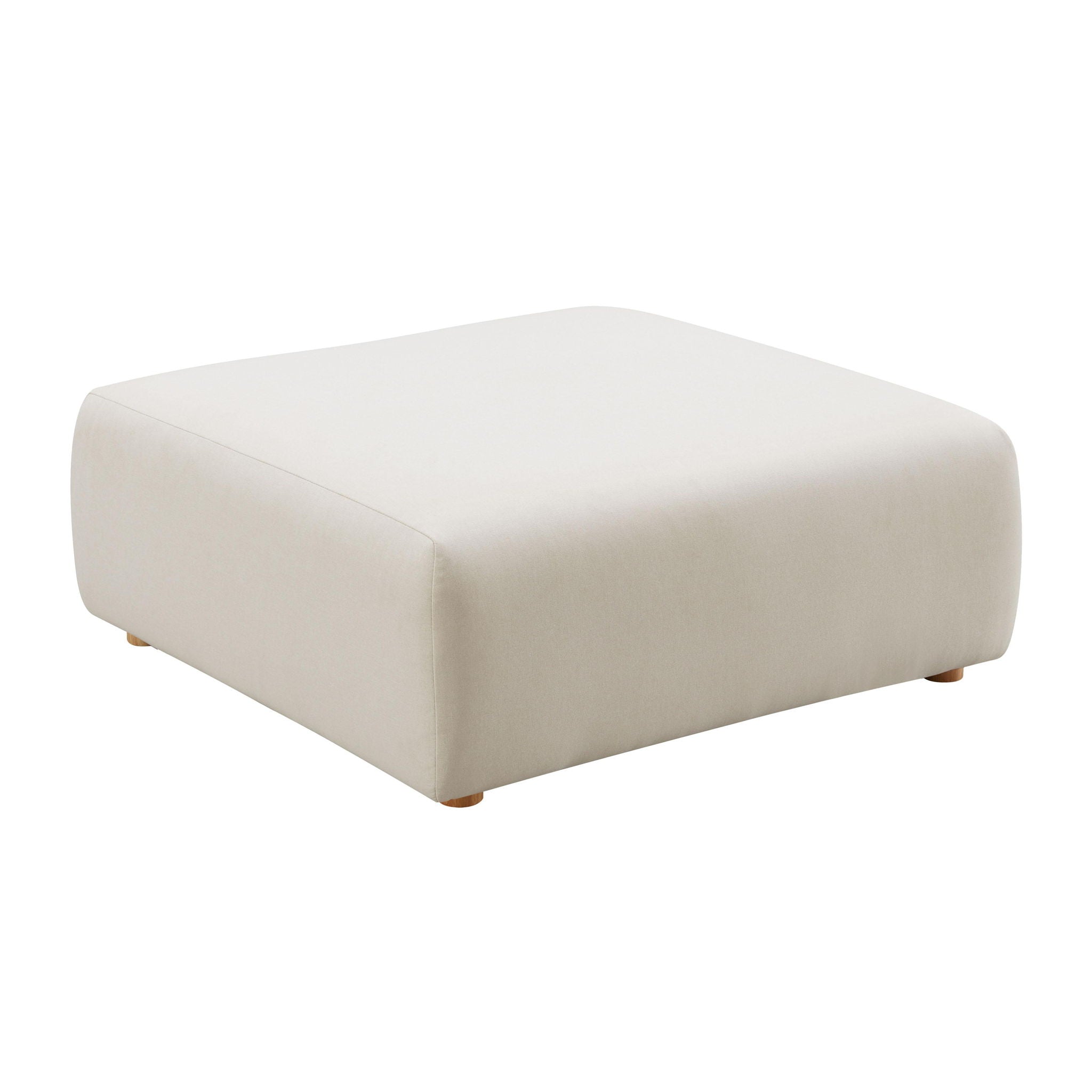 Hangover - Linen Ottoman - Cream - Urban Living Furniture (Los Angeles, CA)