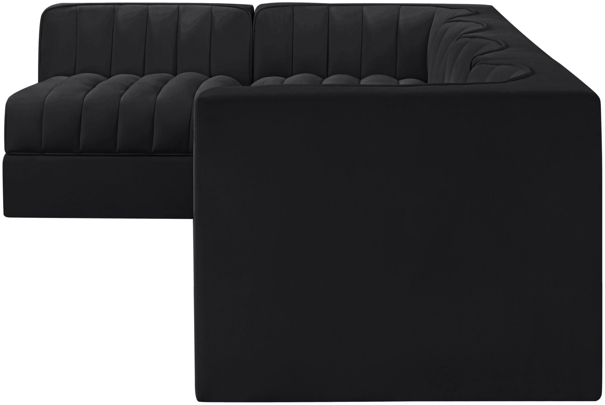 Rummi - Velvet Performance Fabric Upholstered 5 Piece Modular Sectional, L-Shaped (Right) - Urban Living Furniture (Los Angeles, CA)