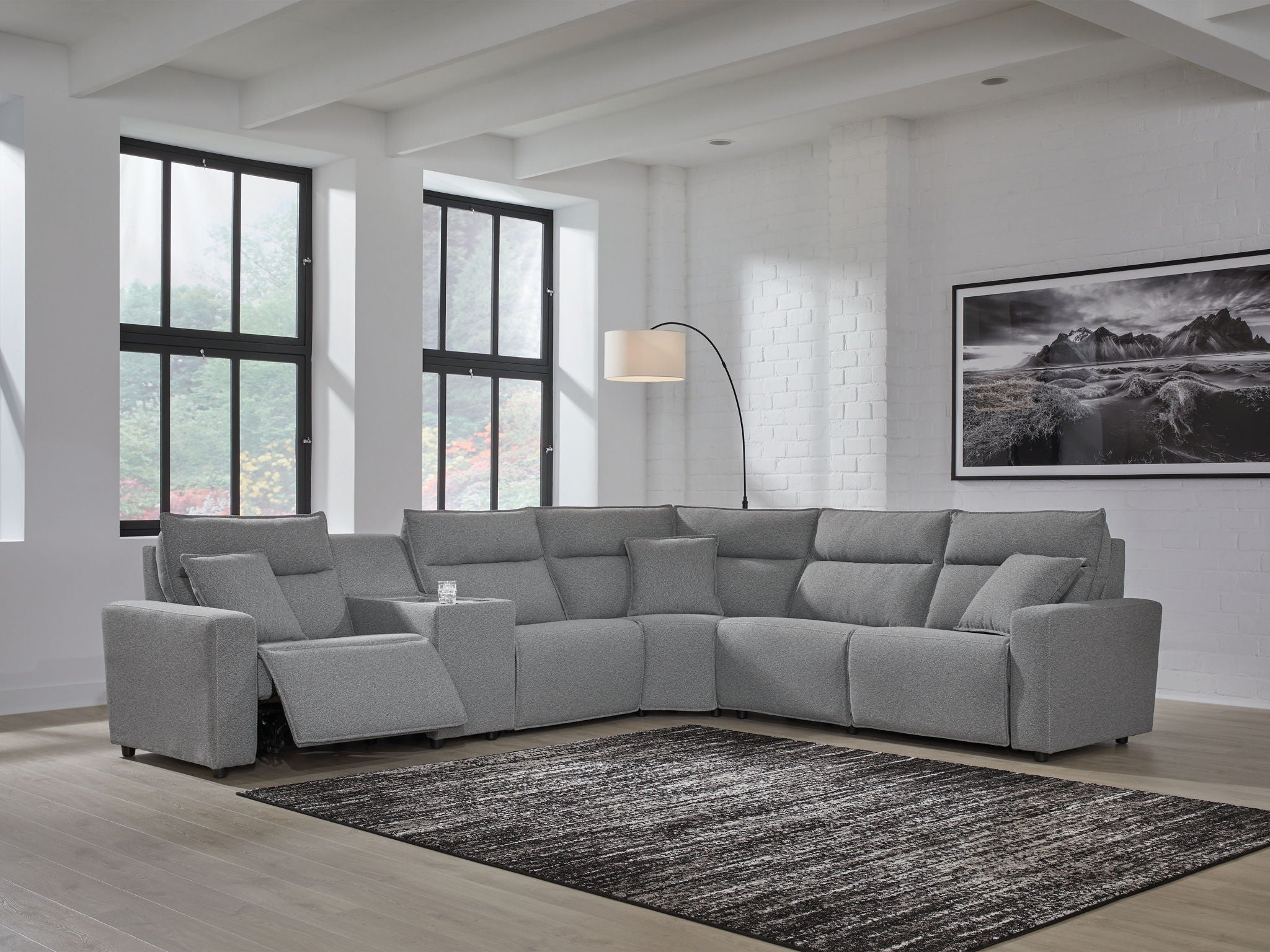 ModMax II - Salt And Pepper - Reclining Sectional - Urban Living Furniture (Los Angeles, CA)