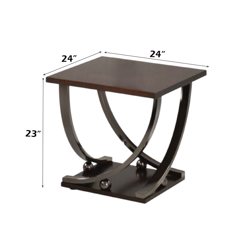 Isiah - End Table - Black Nickel - Urban Living Furniture (Los Angeles, CA)