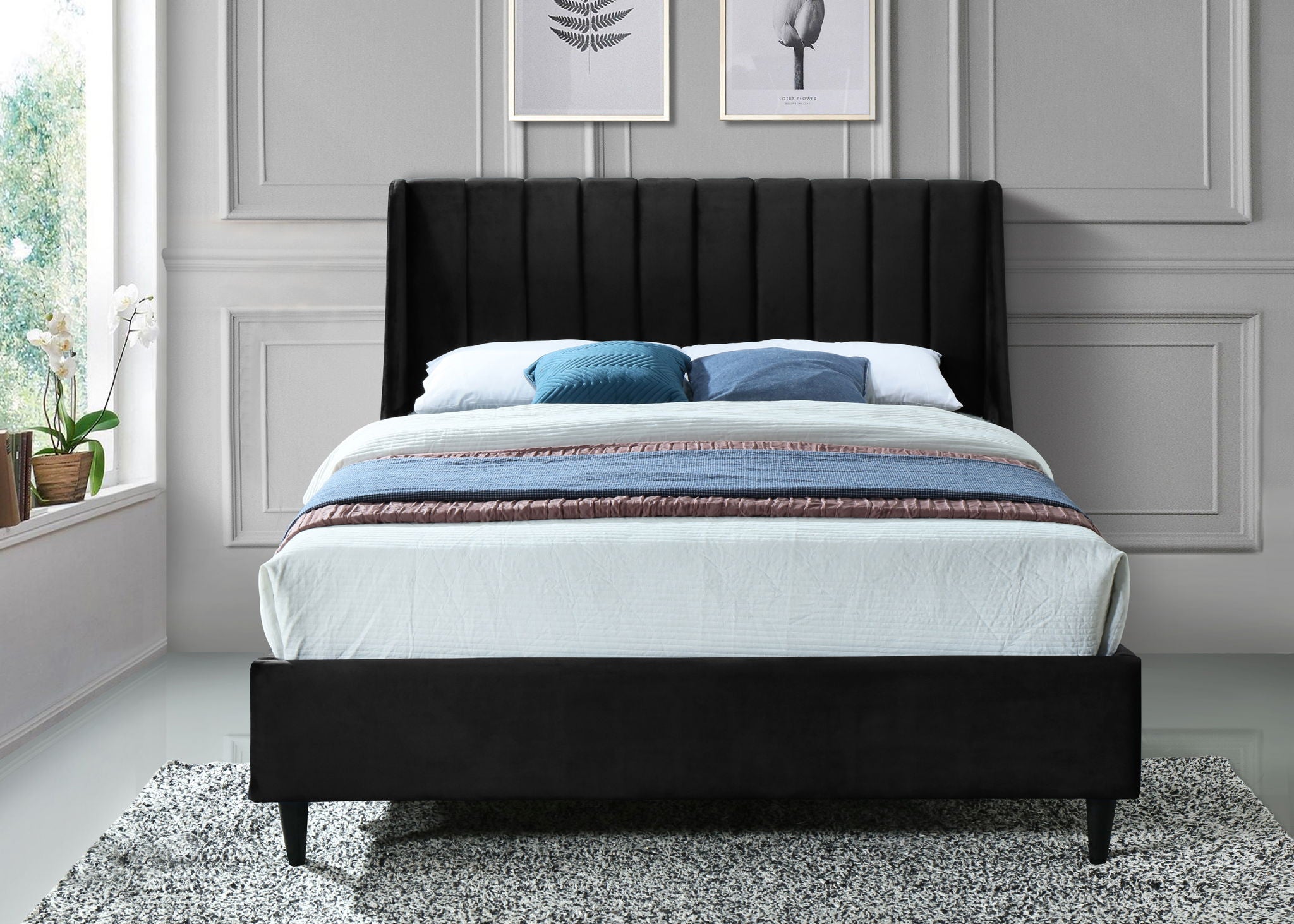 Eva - Velvet Bed - Urban Living Furniture (Los Angeles, CA)