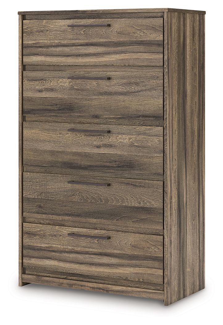 Elbrim - Brown - Five Drawer Chest - Urban Living Furniture (Los Angeles, CA)
