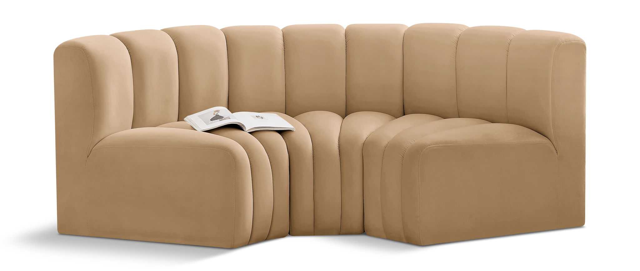 Arc - Velvet 3 Piece Modular U-Shaped Sofa - Urban Living Furniture (Los Angeles, CA)