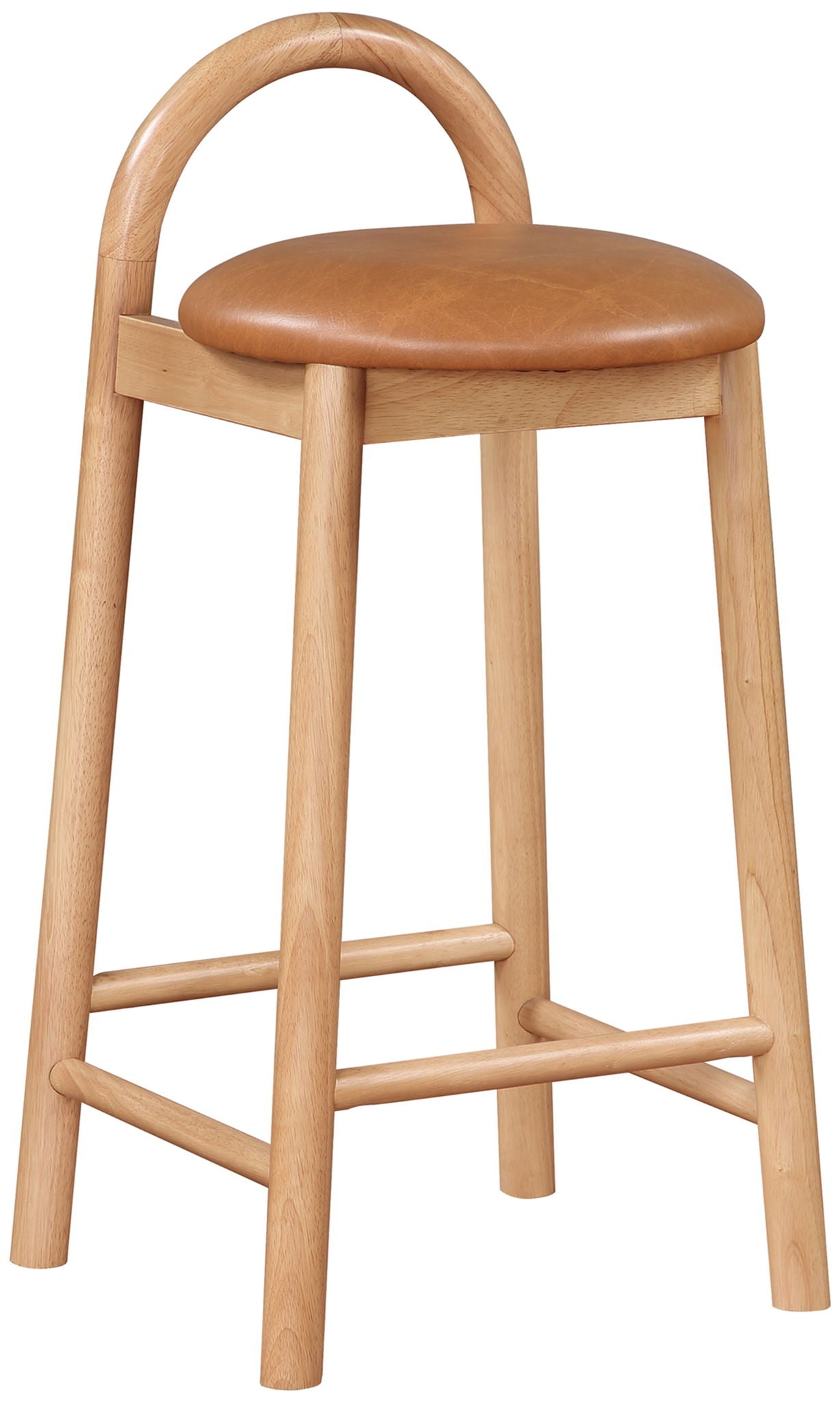 Calvin - Faux Leather Stool - Light Brown Legs - Urban Living Furniture (Los Angeles, CA)