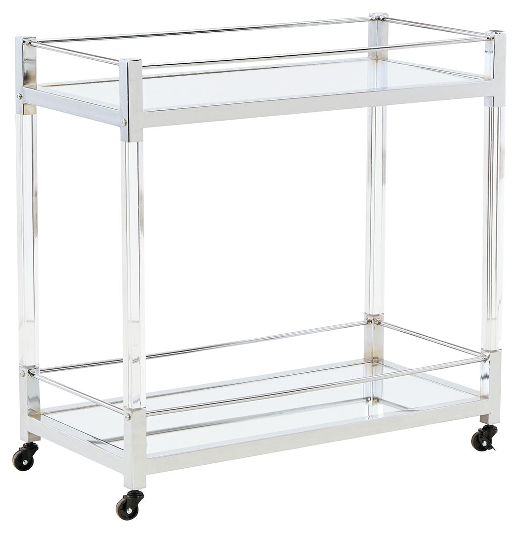 Chaseton - Clear / Silver Finish - Bar Cart - Urban Living Furniture (Los Angeles, CA)