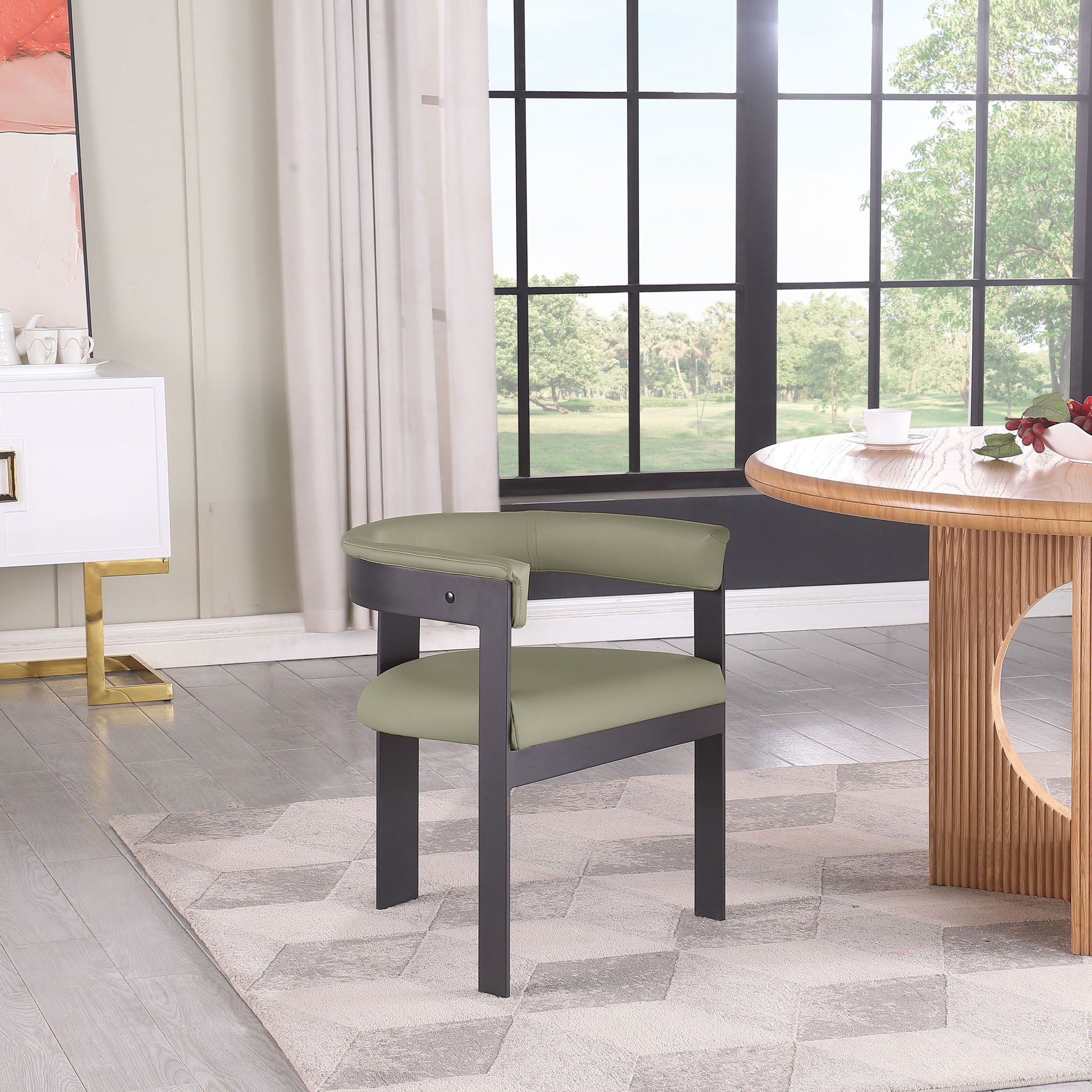 Romeo - Faux Leather Dining Chair With Black Base (Set of 2) - Urban Living Furniture (Los Angeles, CA)