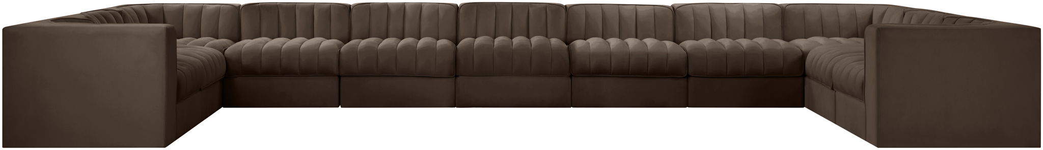Rummi - Velvet Performance Fabric Upholstered 11 Piece Modular Sectional - Urban Living Furniture (Los Angeles, CA)