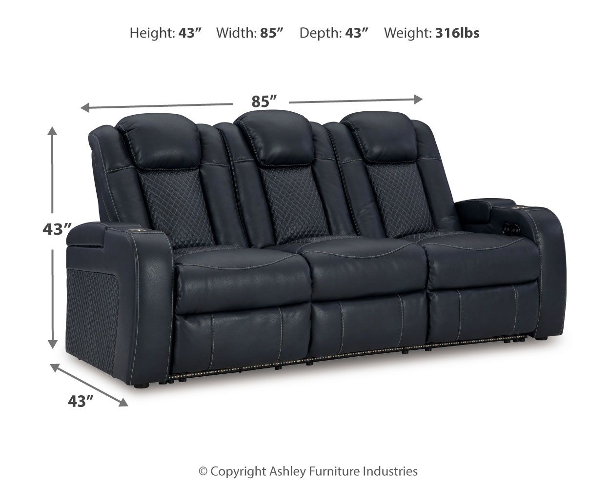Fyne-dyme - Power Reclining Sofa With Adj Headrest - Urban Living Furniture (Los Angeles, CA)