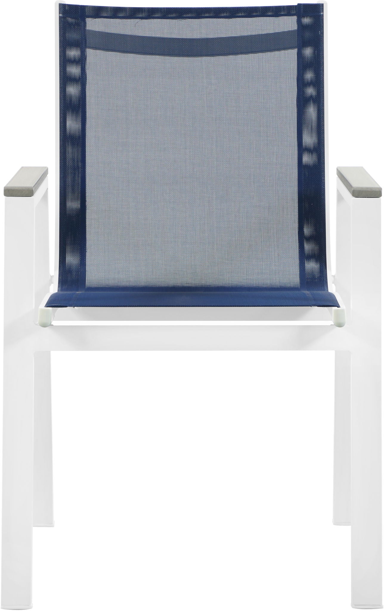 Nizuc - Outdoor Patio Dining Arm Chair With White Frame And Gray Arms (Set of 2) - Urban Living Furniture (Los Angeles, CA)