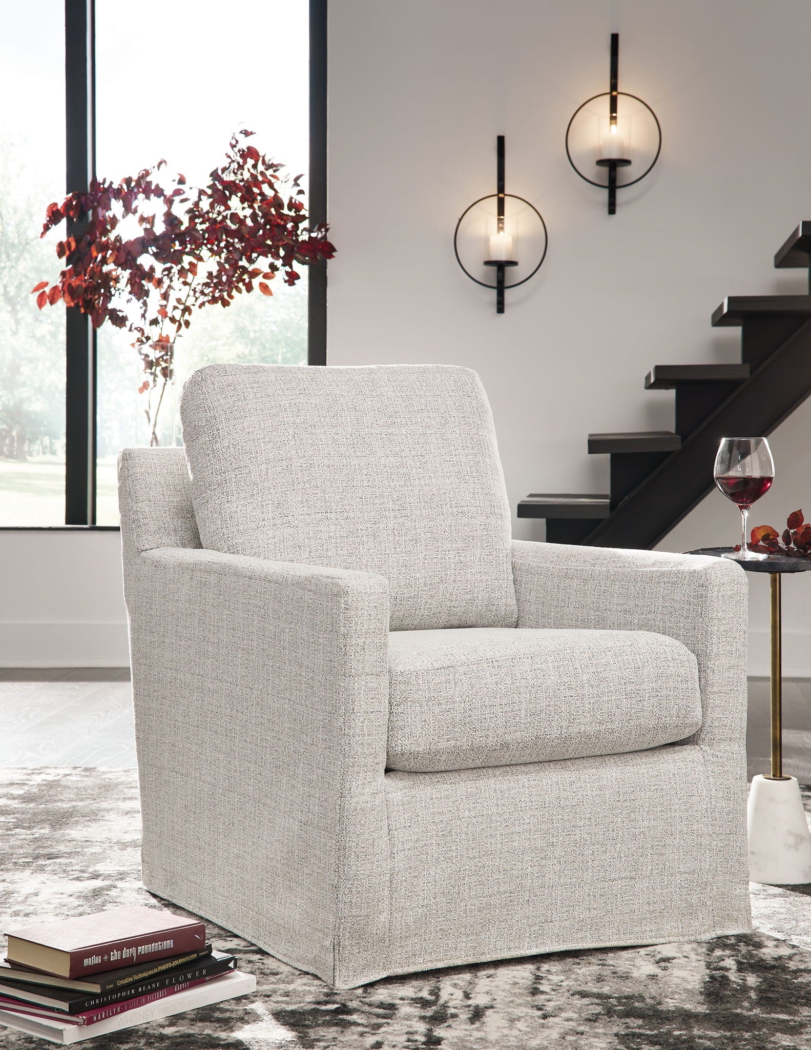 Nenana Next-gen Nuvella - Swivel Glider Accent Chair - Urban Living Furniture (Los Angeles, CA)