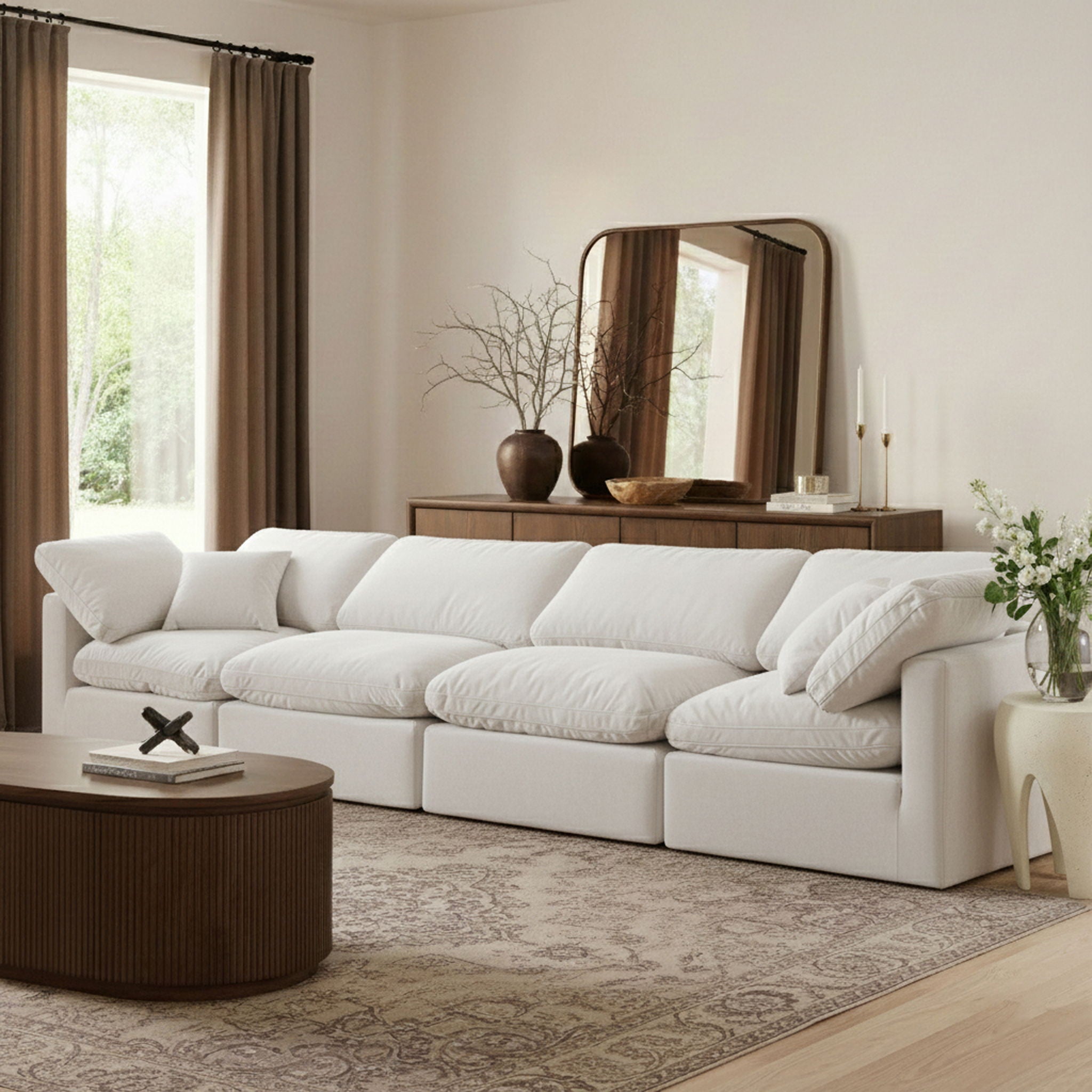 Indulge - Velvet 4 Seat Modular Sofa - Urban Living Furniture (Los Angeles, CA)