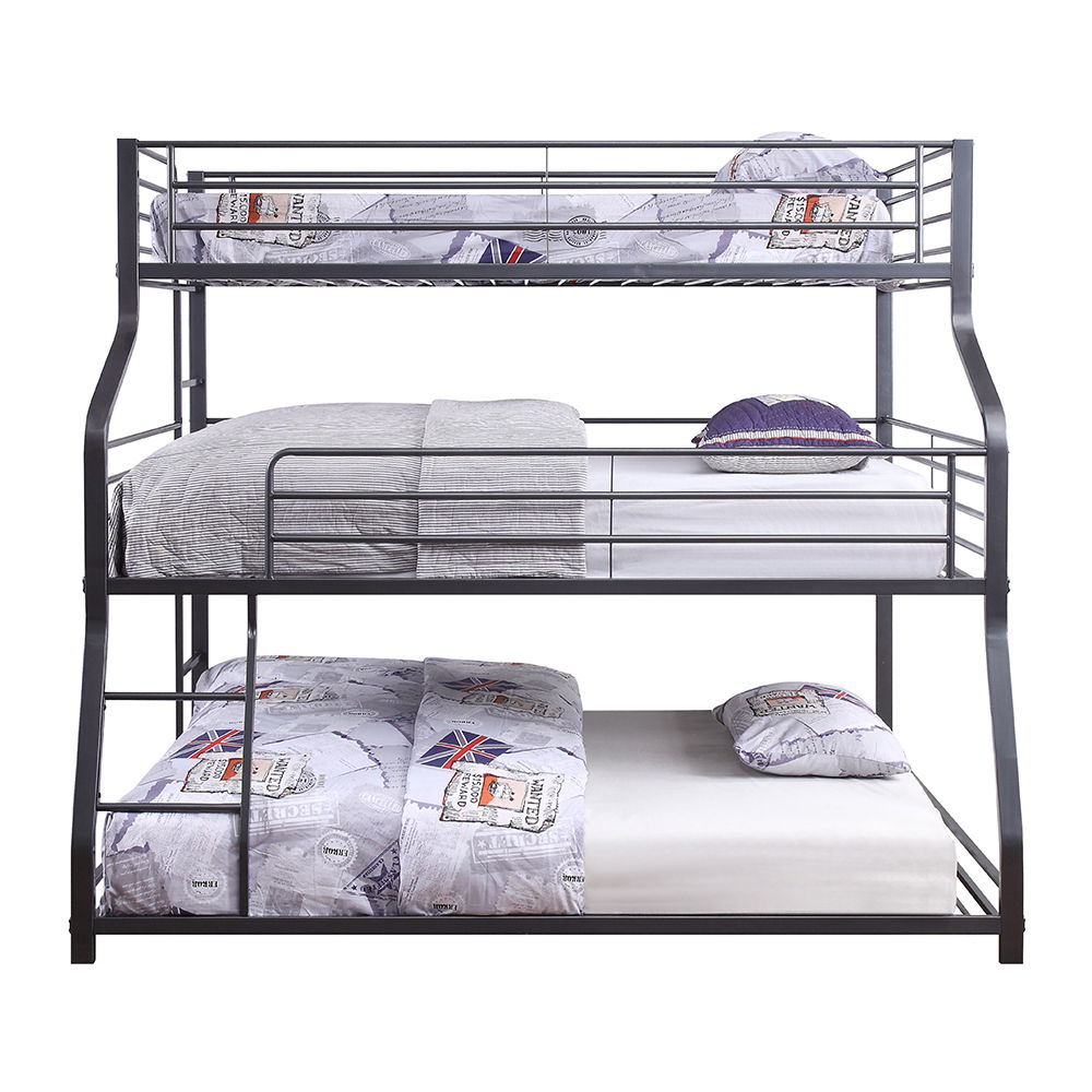 Caius II - Twin Over Full/Queen Bunk Bed - Gunmetal - Urban Living Furniture (Los Angeles, CA)
