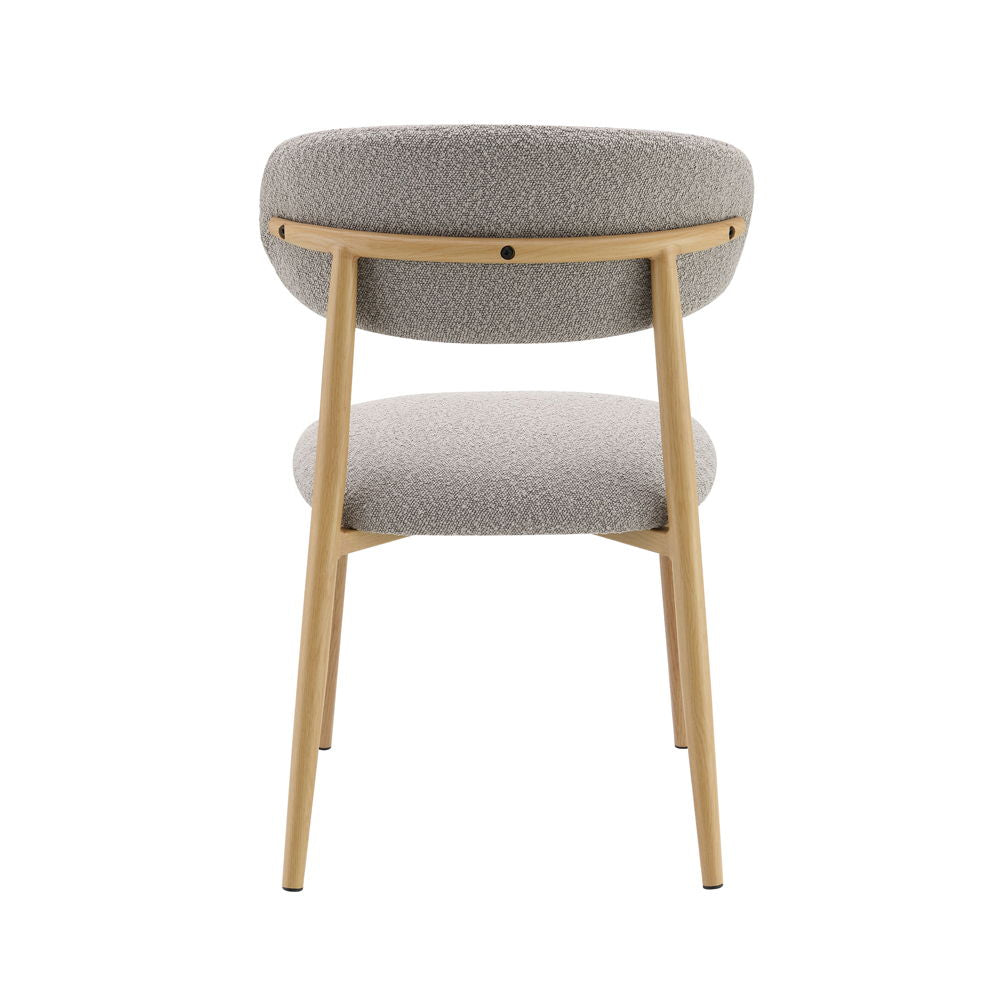 Kacey - Side Chair (Set of 2) - Gray Boucle & Natural Finish - Urban Living Furniture (Los Angeles, CA)