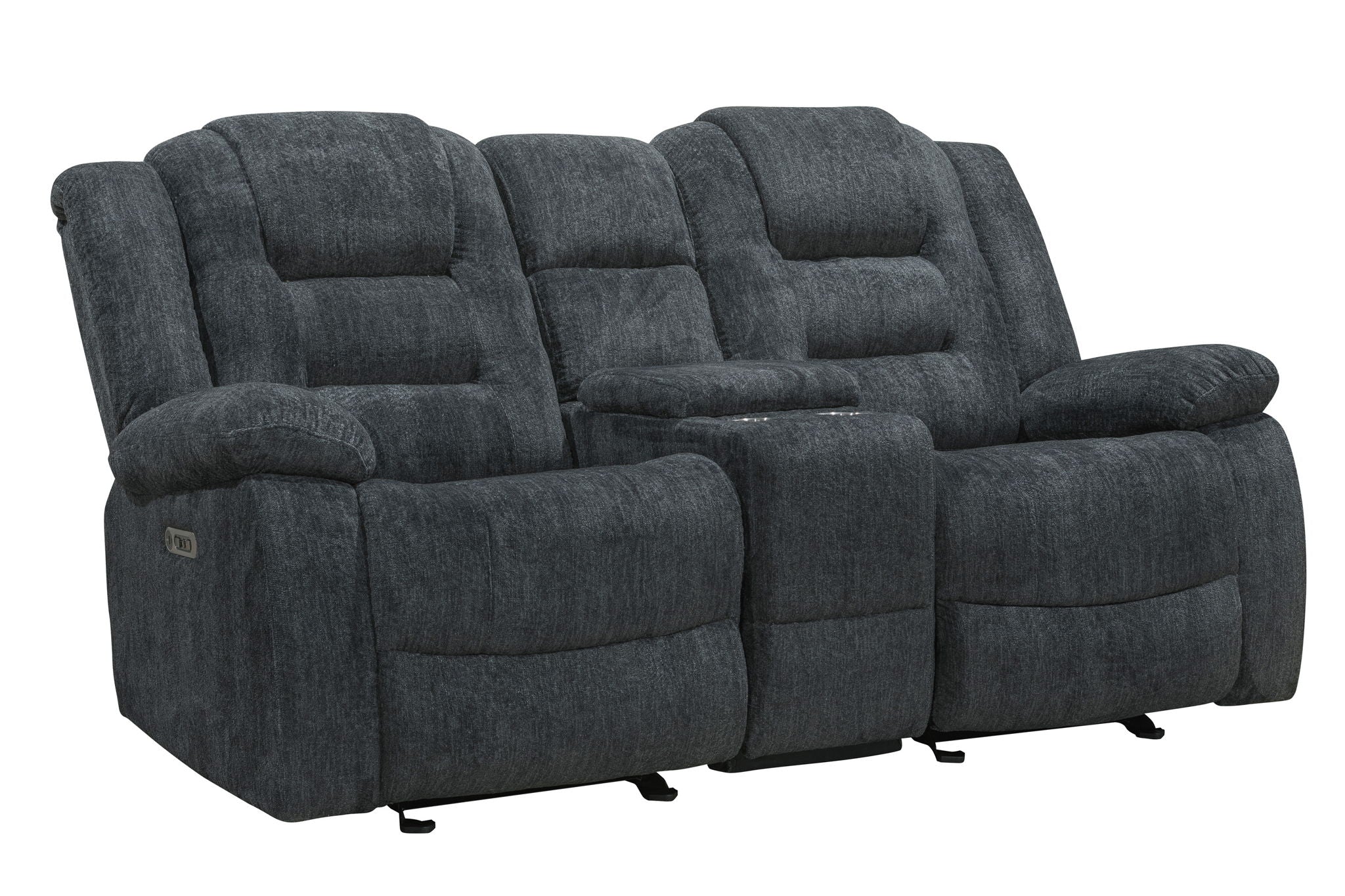Bolton - Glider Reclining Console Loveseat - Misty Storm - Urban Living Furniture (Los Angeles, CA)