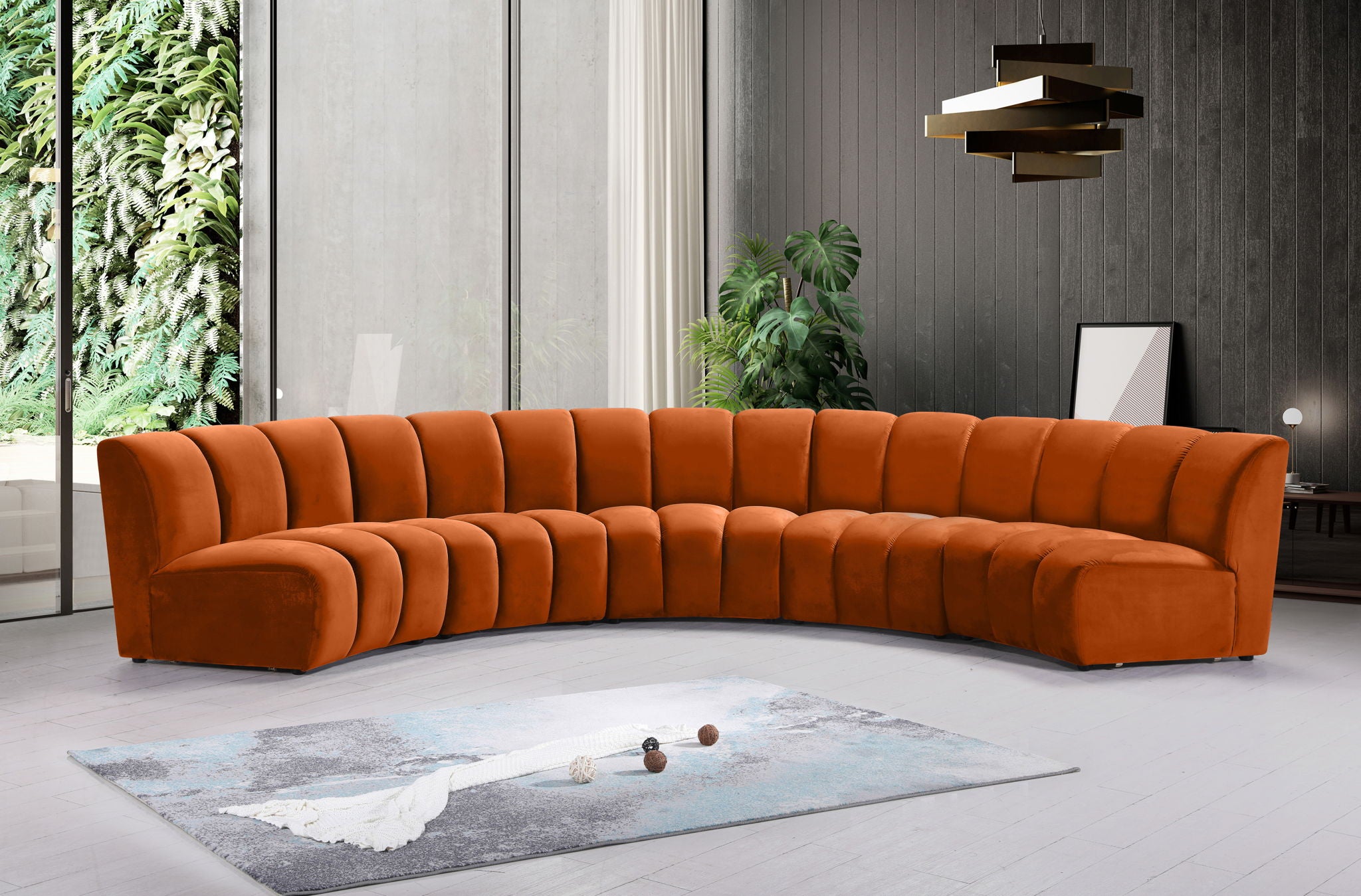 Infinity - 5 Piece Velvet Modular Sectional - Urban Living Furniture (Los Angeles, CA)