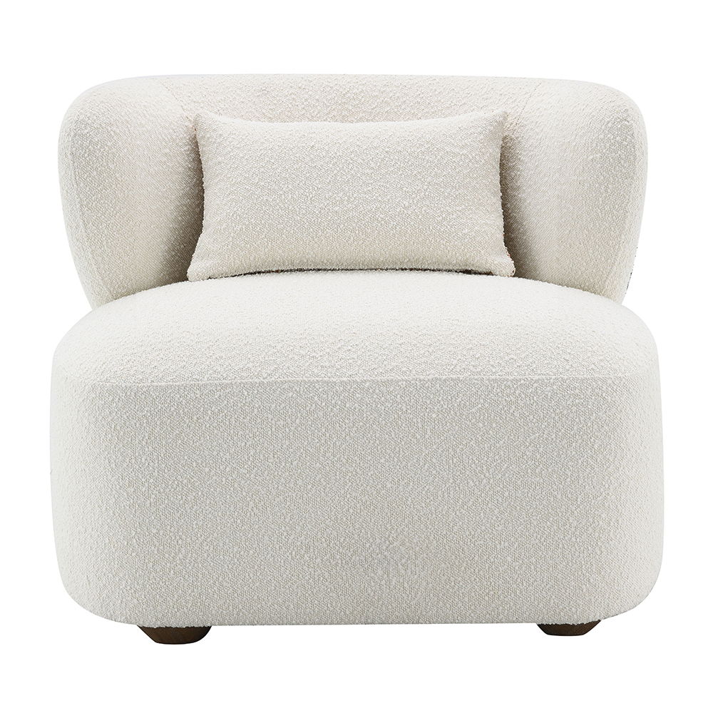 Darius - Accent Chair With Pillow - Beige Boucle - Urban Living Furniture (Los Angeles, CA)