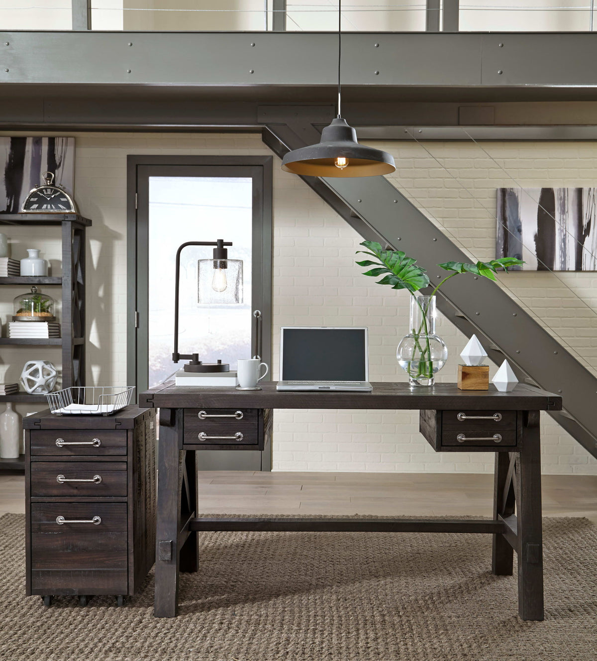 Yosemite - Solid Wood Rollling File Cabinet - Cafe