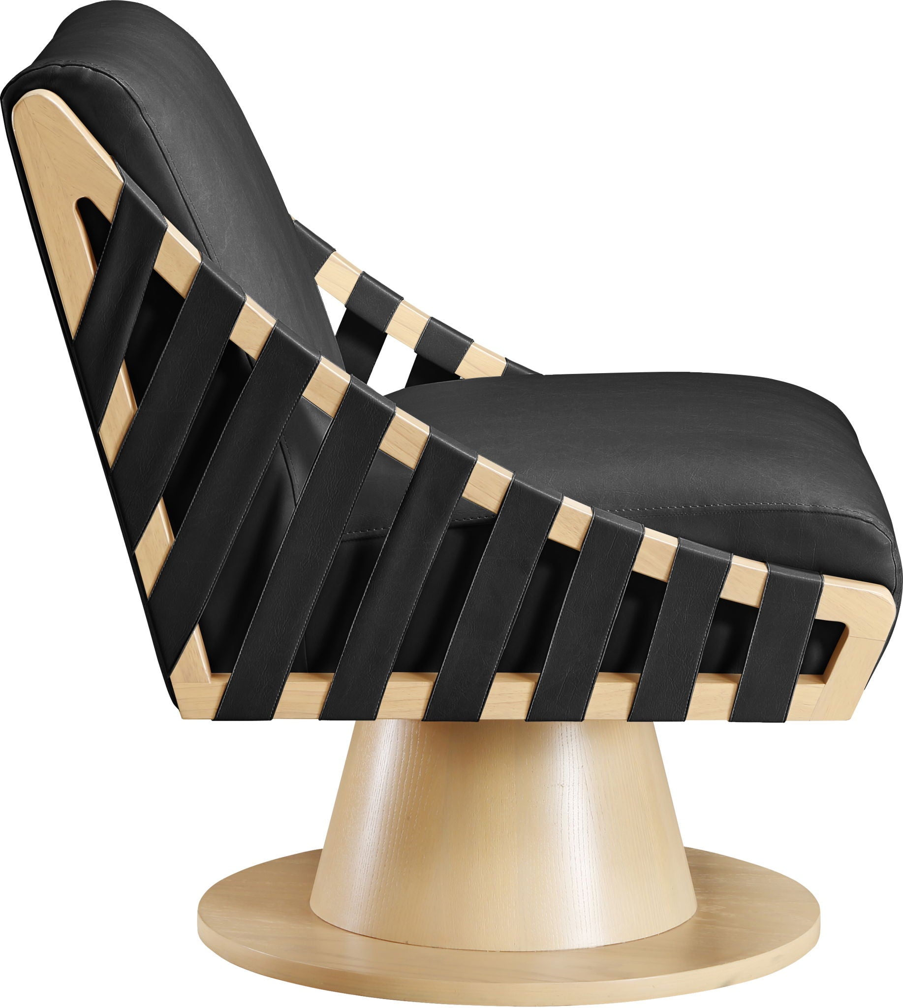 Millwin - Swivel Accent Chair With Natural Base - Urban Living Furniture (Los Angeles, CA)